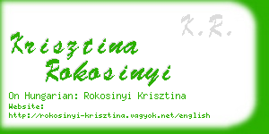 krisztina rokosinyi business card